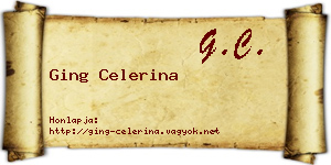 Ging Celerina névjegykártya